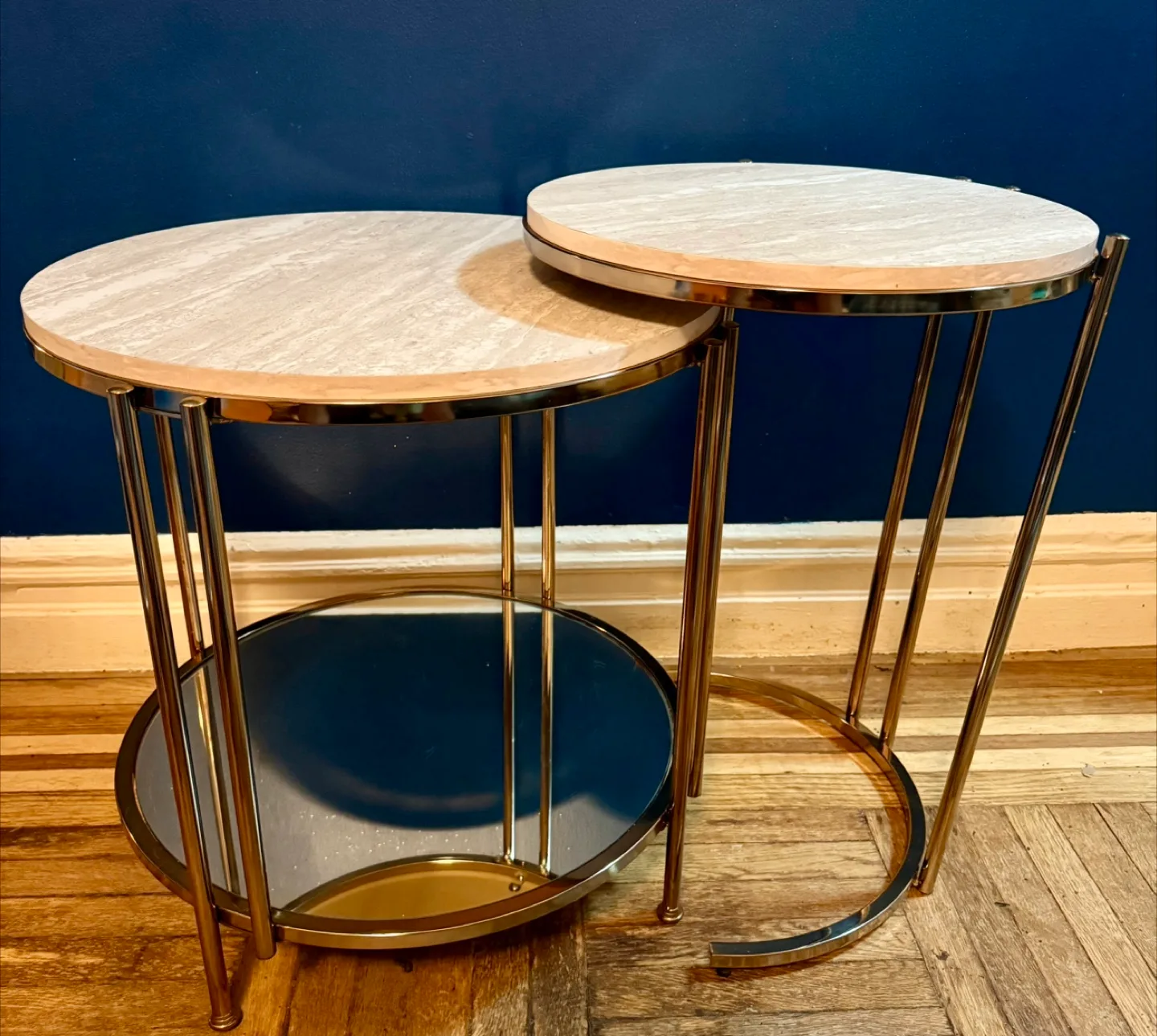 Nesting Side Tables - Round, Gold Finish thumbnail