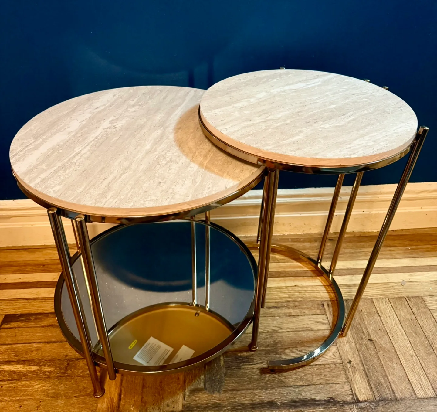 Nesting Side Tables - Round, Gold Finish image indicator(2)