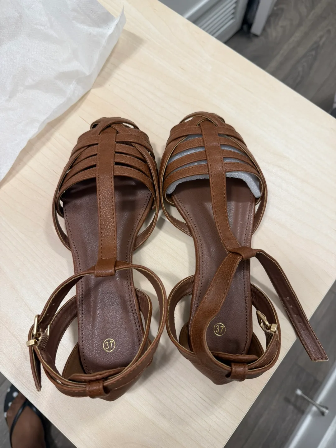 Brown Gladiator Sandals - Size 7