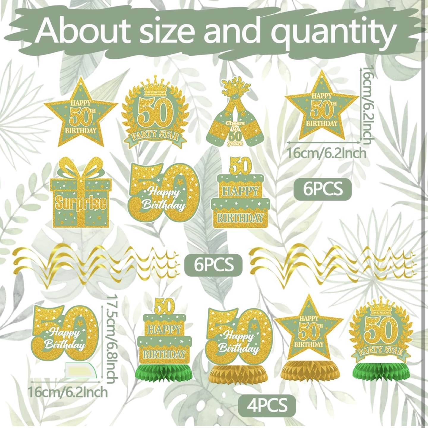 50th Birthday Party Decoration Set - New - photo 4