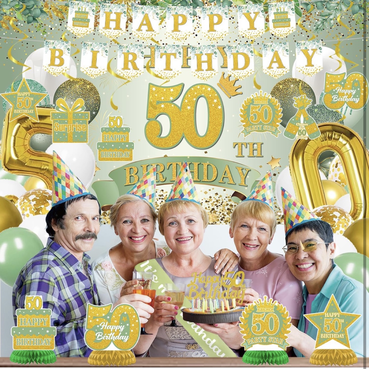 50th Birthday Party Decoration Set - New - photo 5