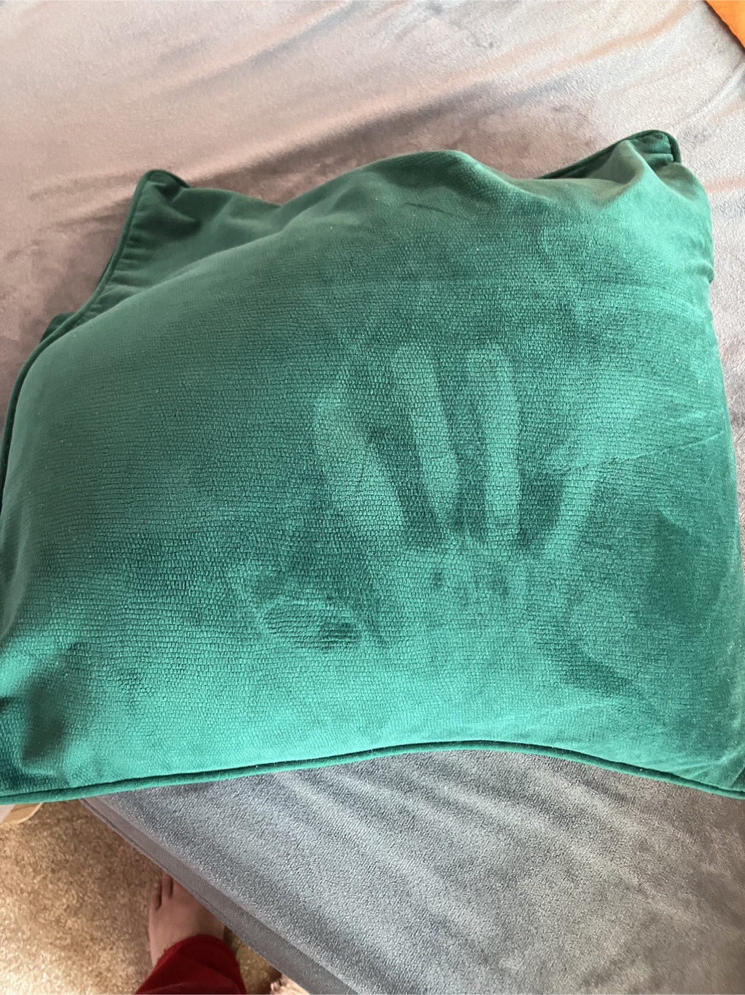 Green Velvet Pillow