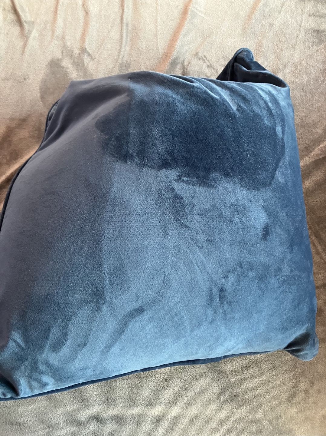 Blue Velvet Throw Pillow