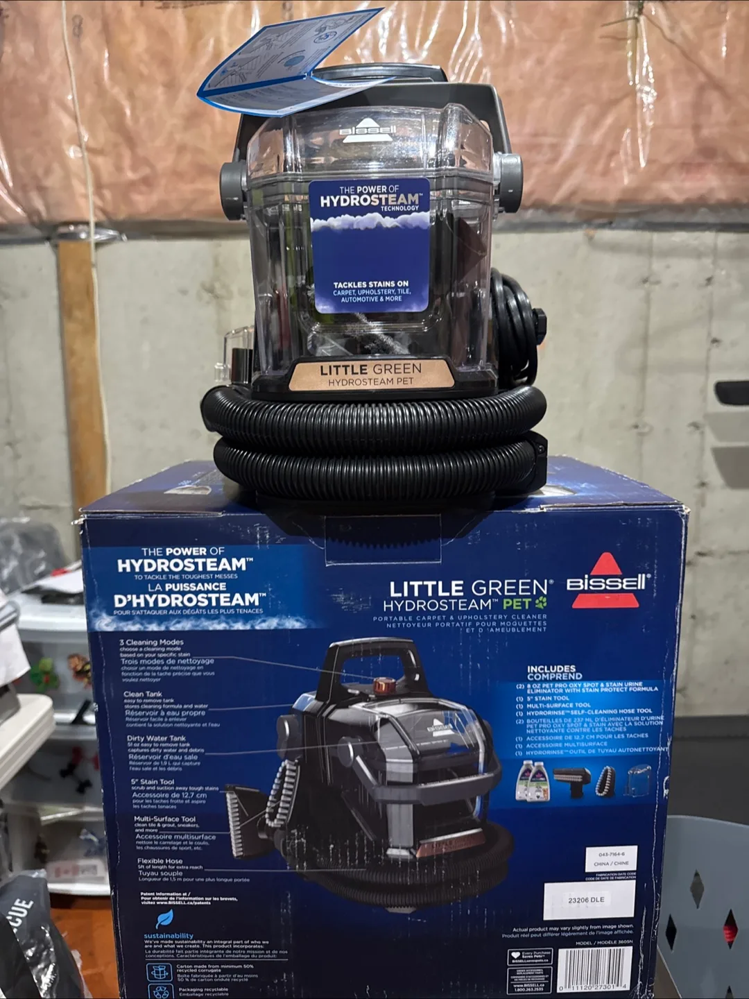 Bissell Little Green HydroSteam Pet Spot Cleaner thumbnail