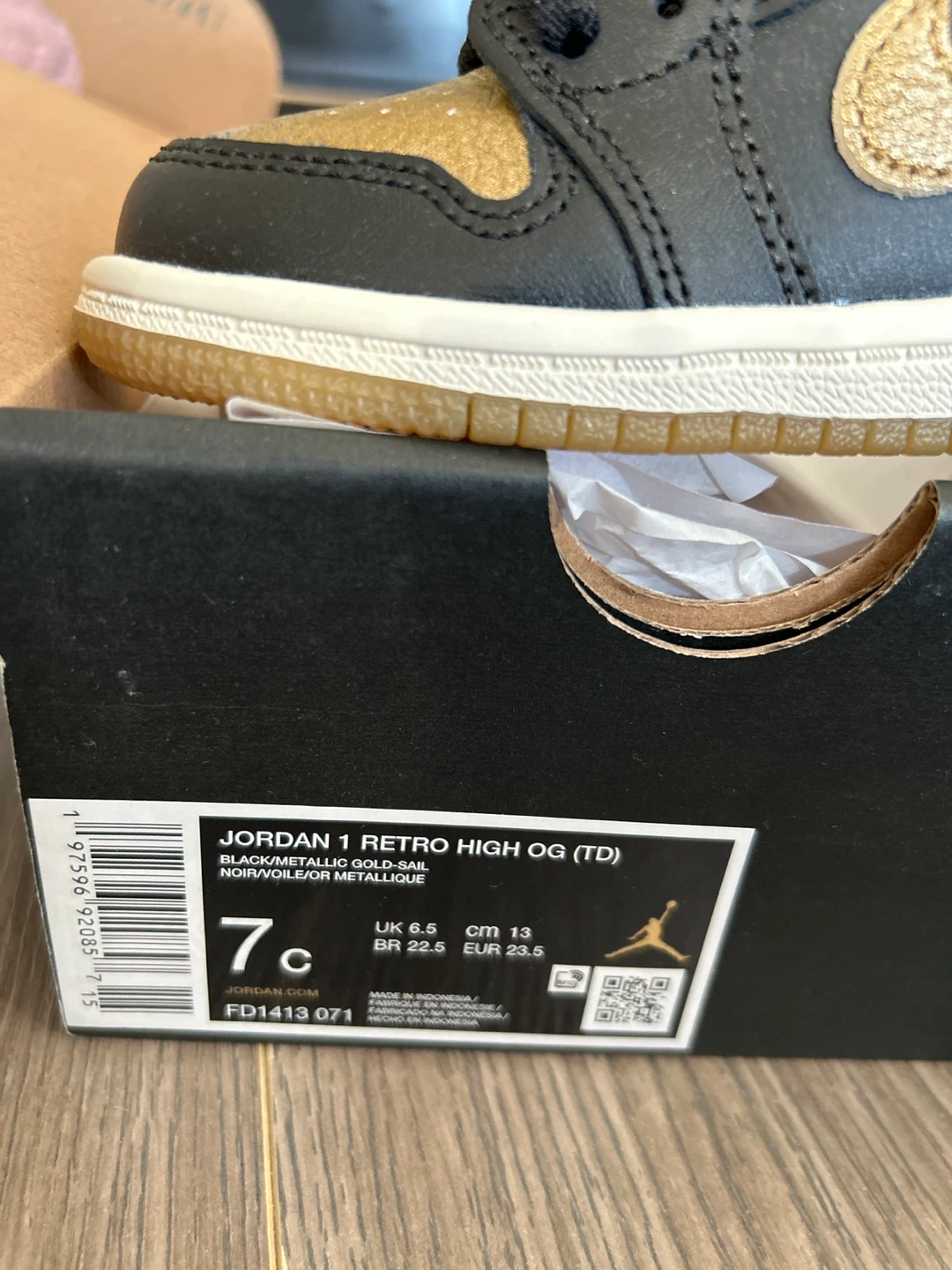 Nike Jordan 1 Retro High OG (TD) - Size 7C - photo 2