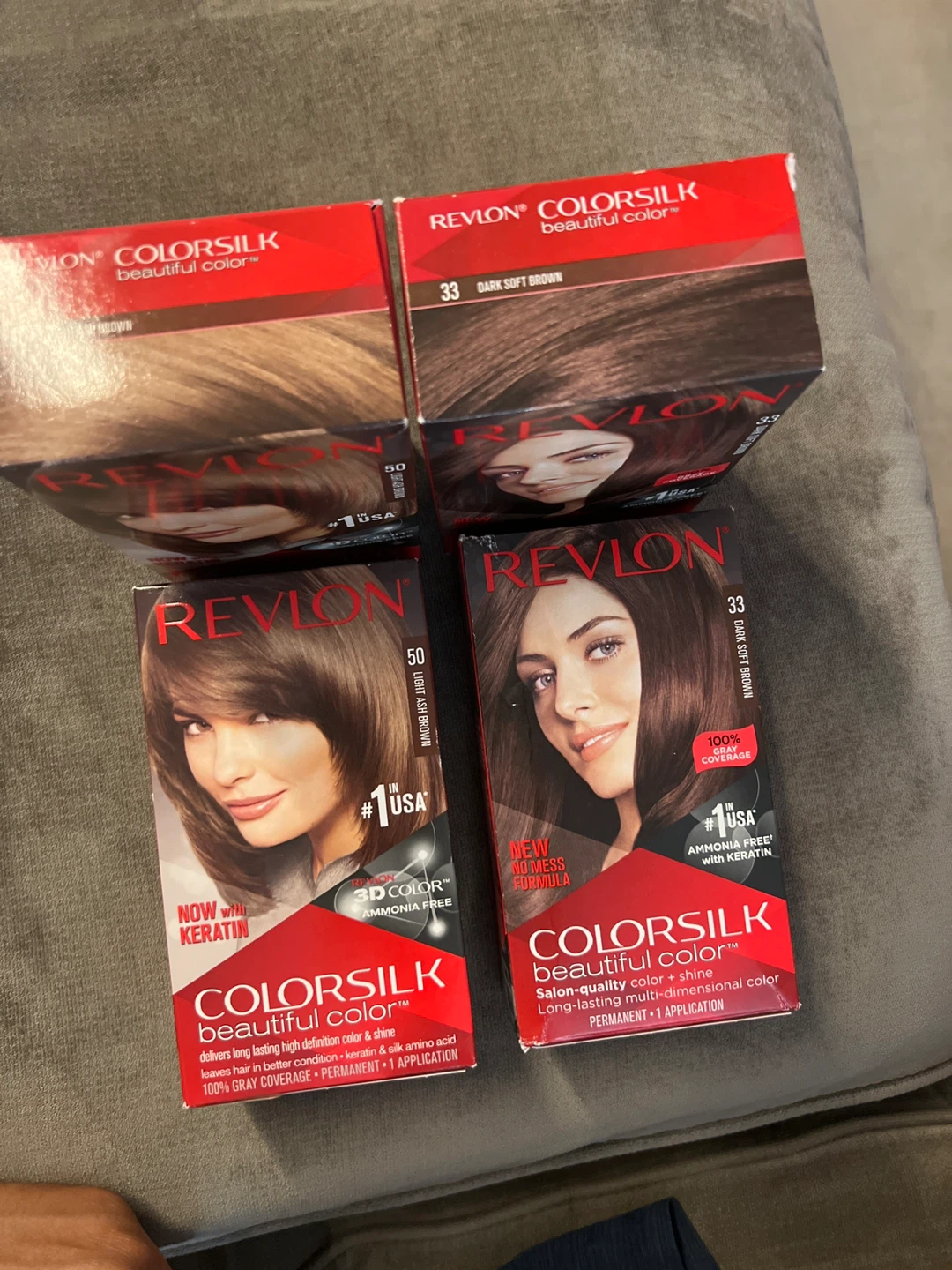 Revlon Colorsilk Hair Dye - Dark Soft Brown & Light Ash Brown