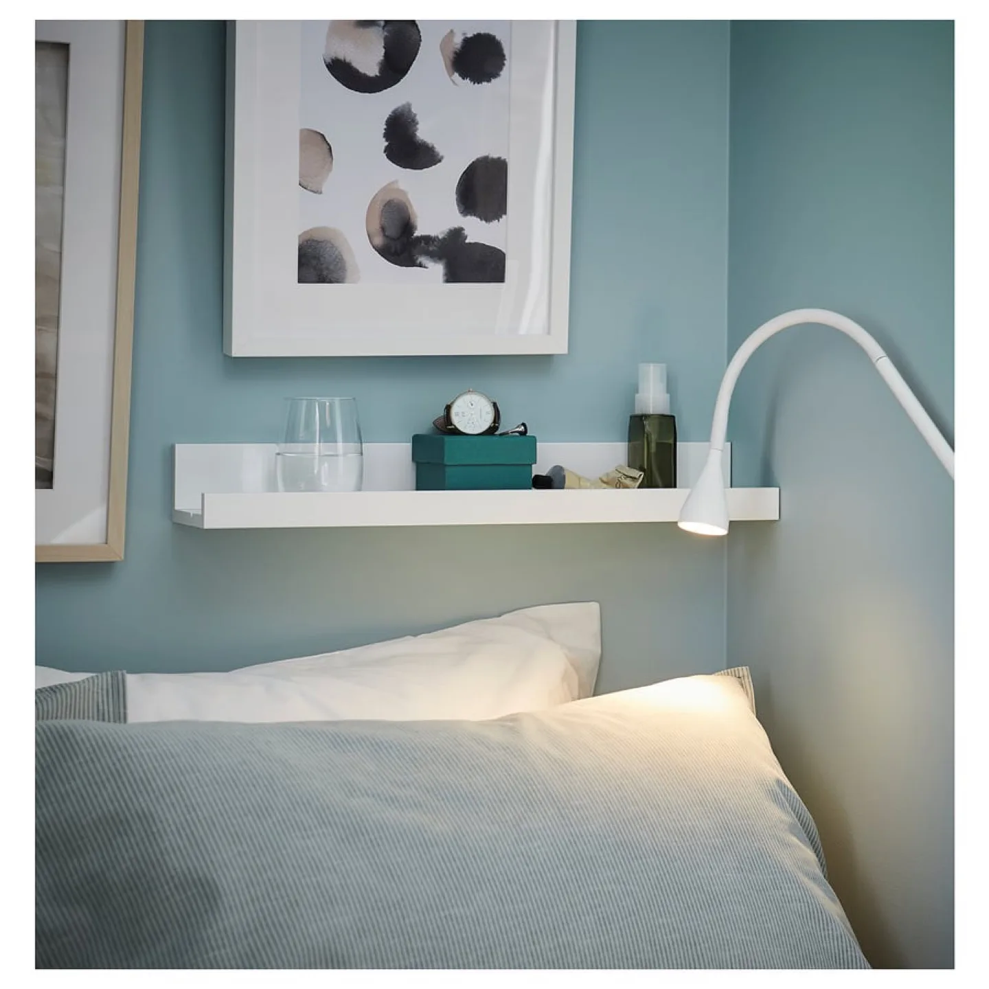 Two IKEA Wall Shelves - White & Light Oak image indicator(3)