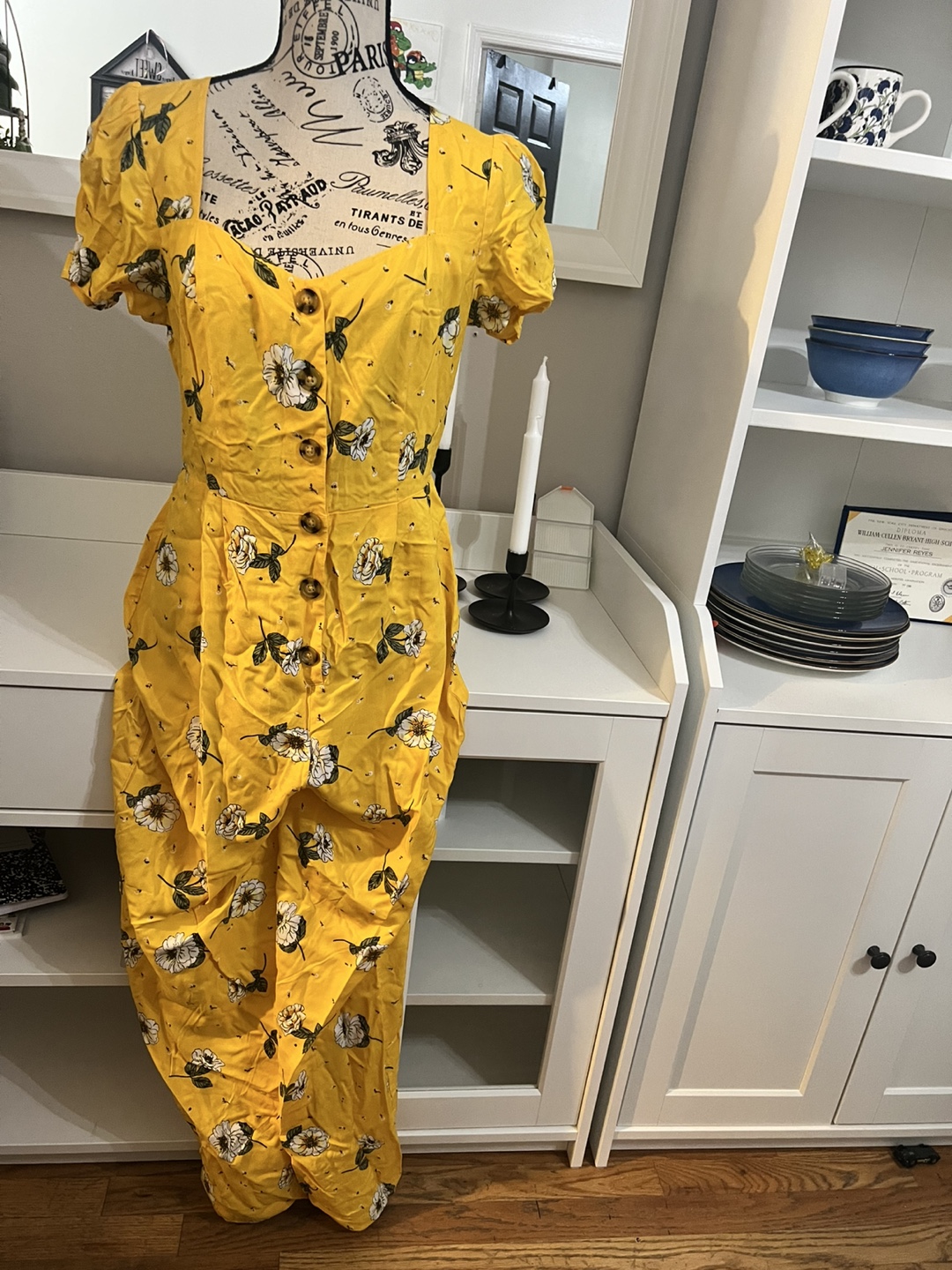 Yellow Floral Jumpsuit - photo 2