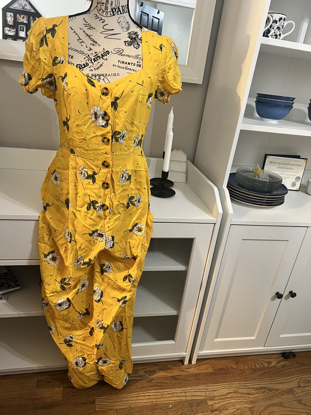 Yellow Floral Jumpsuit