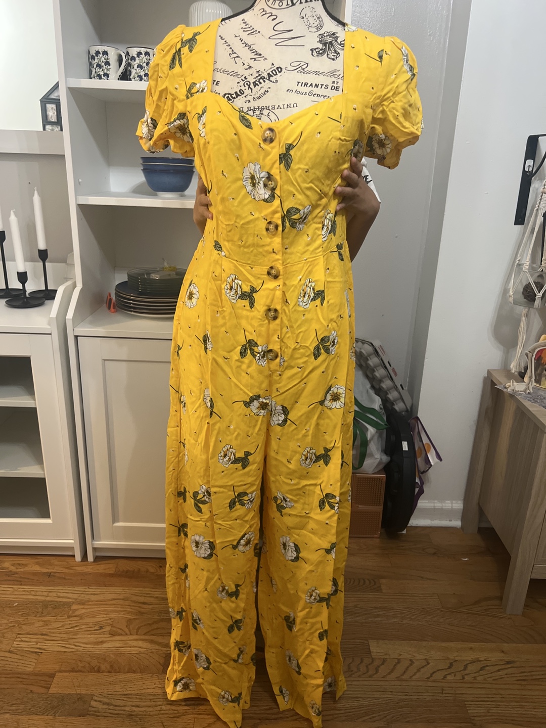 Yellow Floral Jumpsuit - photo 4