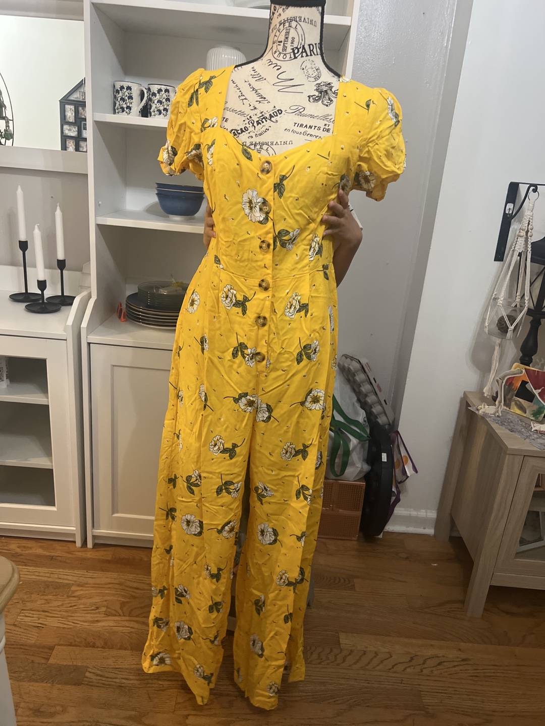 Yellow Floral Jumpsuit - photo 3