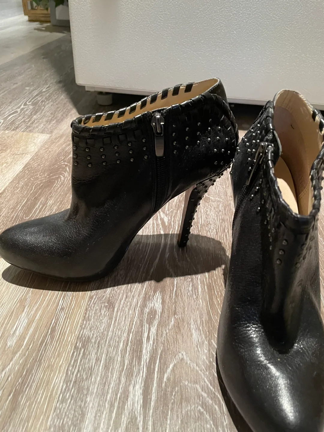 Enzo Angiolini Black Studded Heels - Size 7M image indicator(2)