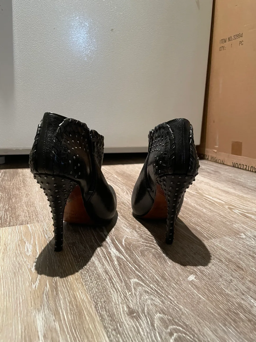 Enzo Angiolini Black Studded Heels - Size 7M image indicator(3)