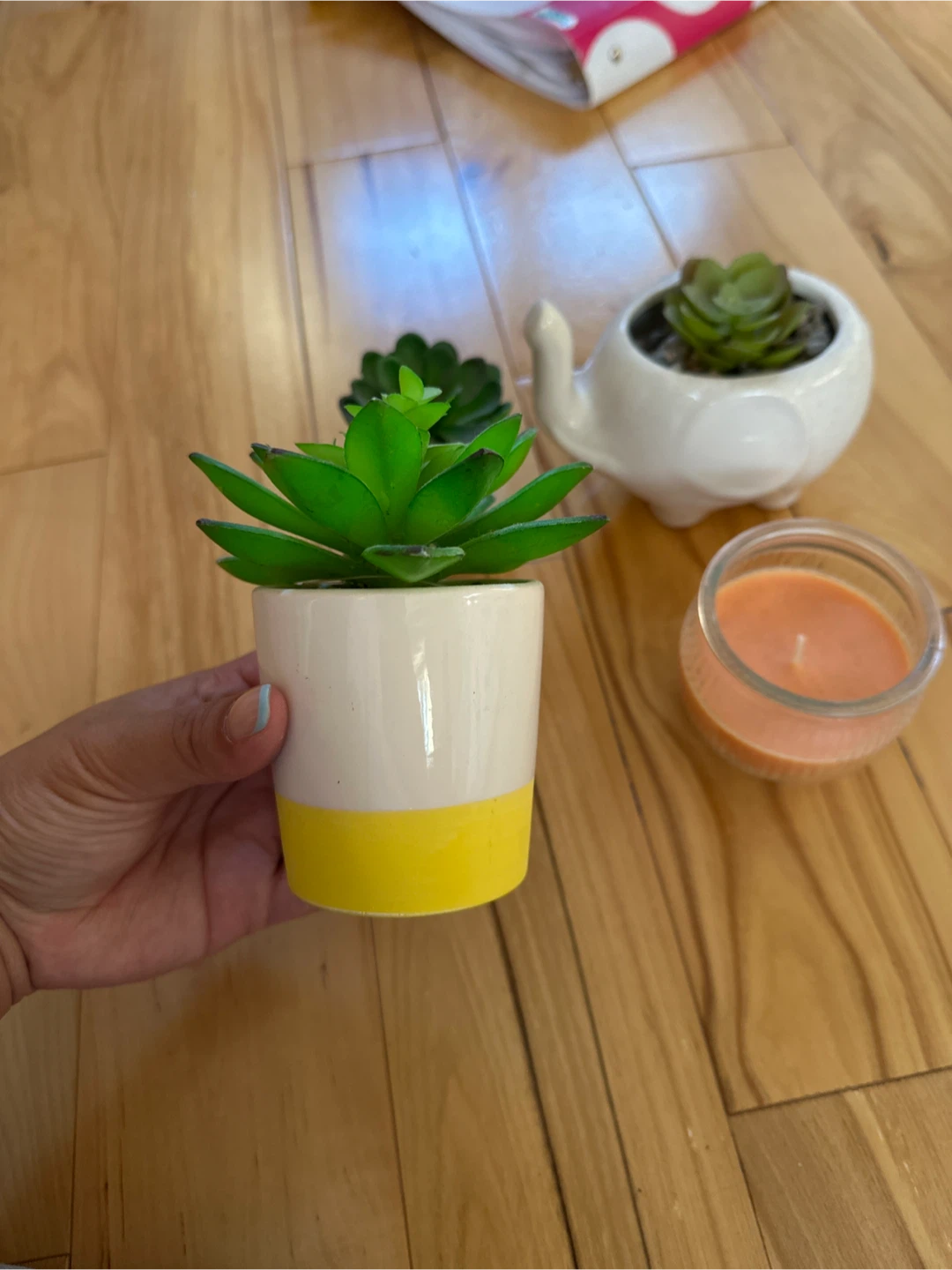 Home Decor: Candle and Faux Succulents - photo 2
