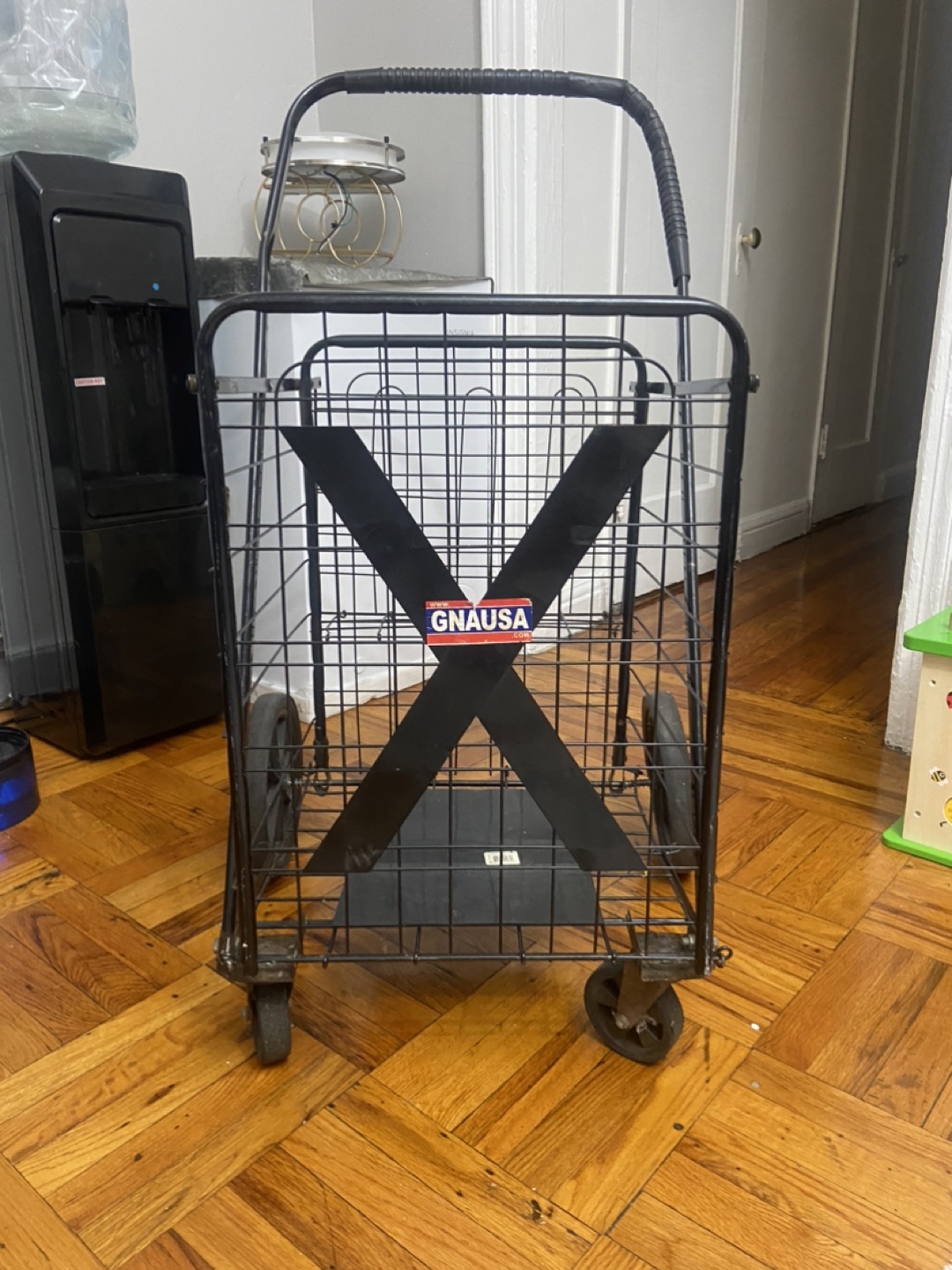 GNAUSA Folding Shopping Cart - Black