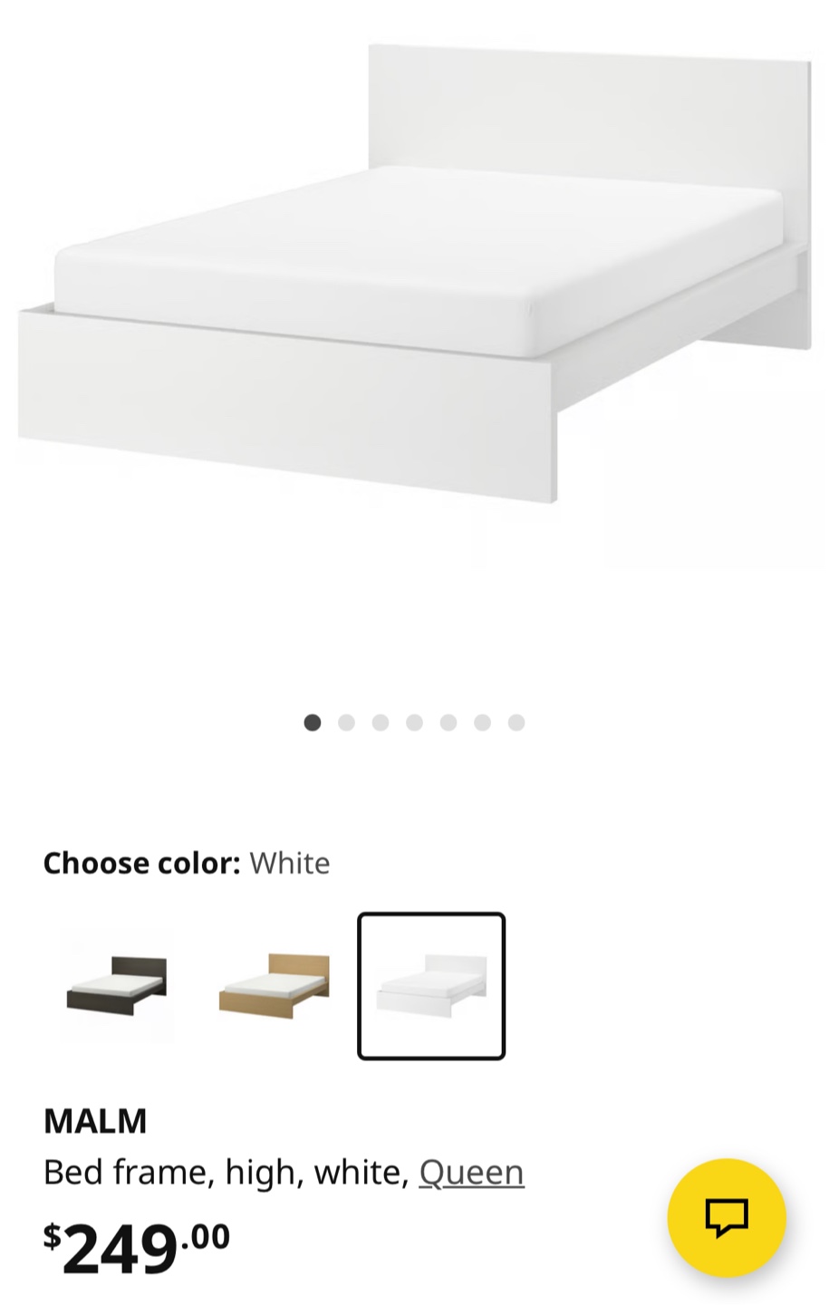 IKEA MALM Queen Bed Frame - White