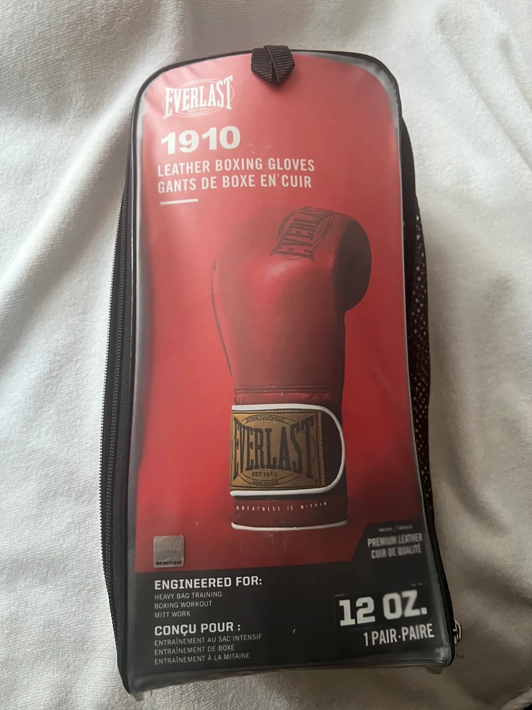 Everlast  Leather Boxing Gloves 12 oz - New thumbnail