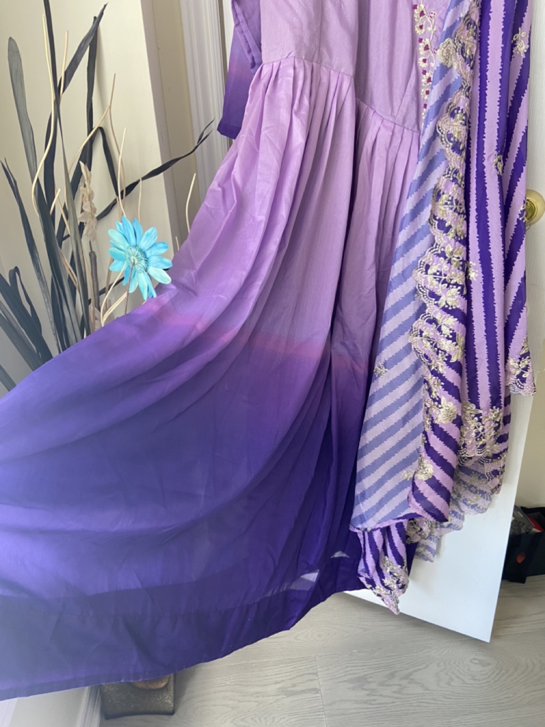 Purple Ombre Anarkali Dress - photo 3