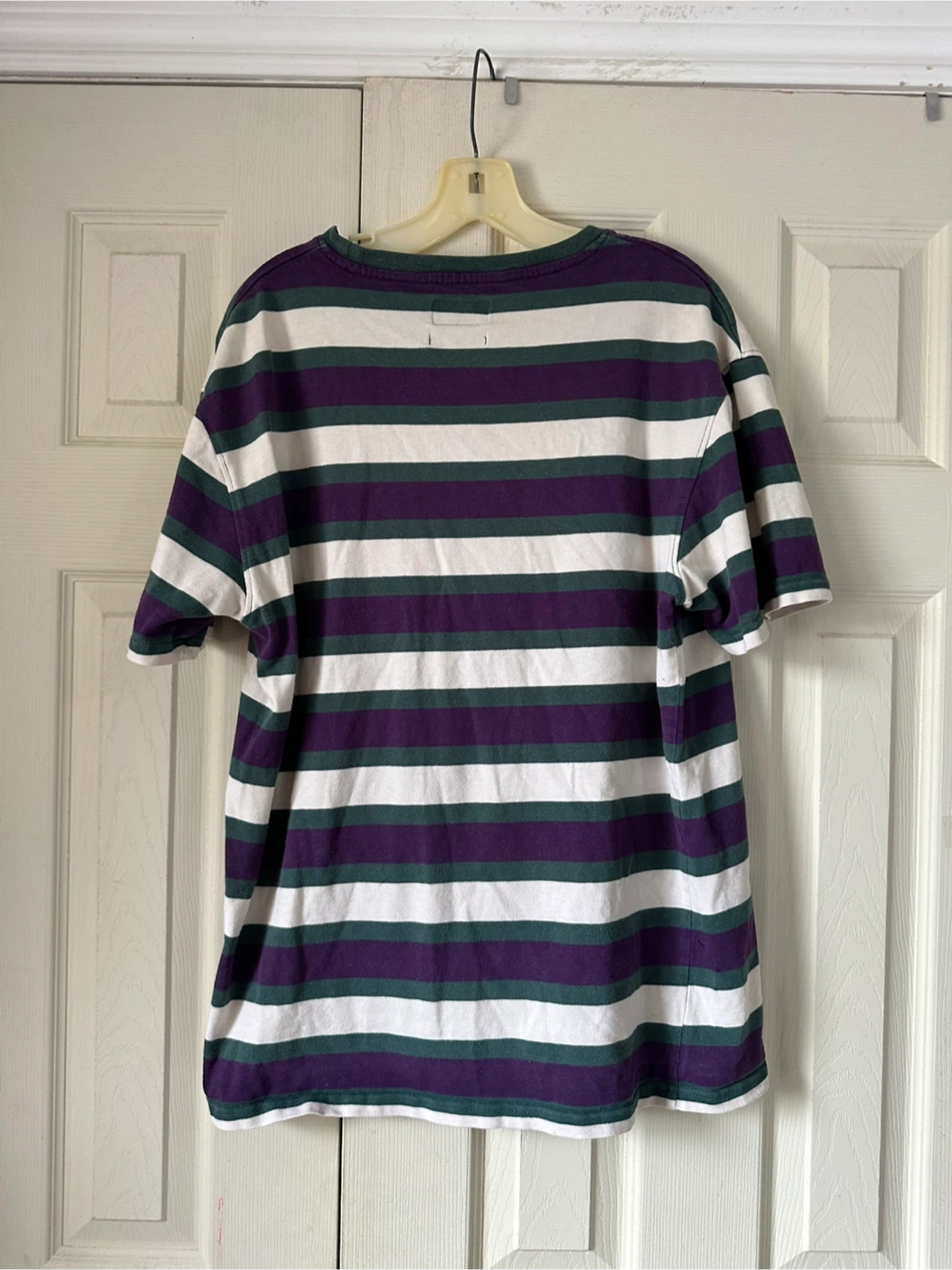 Striped T-Shirt - Purple, Green, White - photo 2