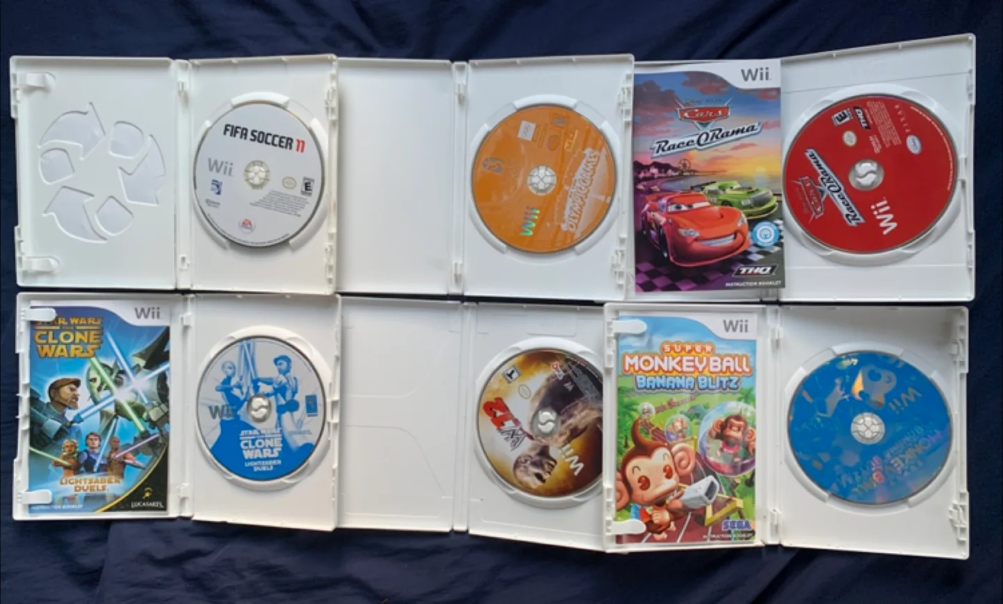 Nintendo Wii Lot Mario & Sonic FIFA 11 WWE 12 Monkey Ball image indicator(3)