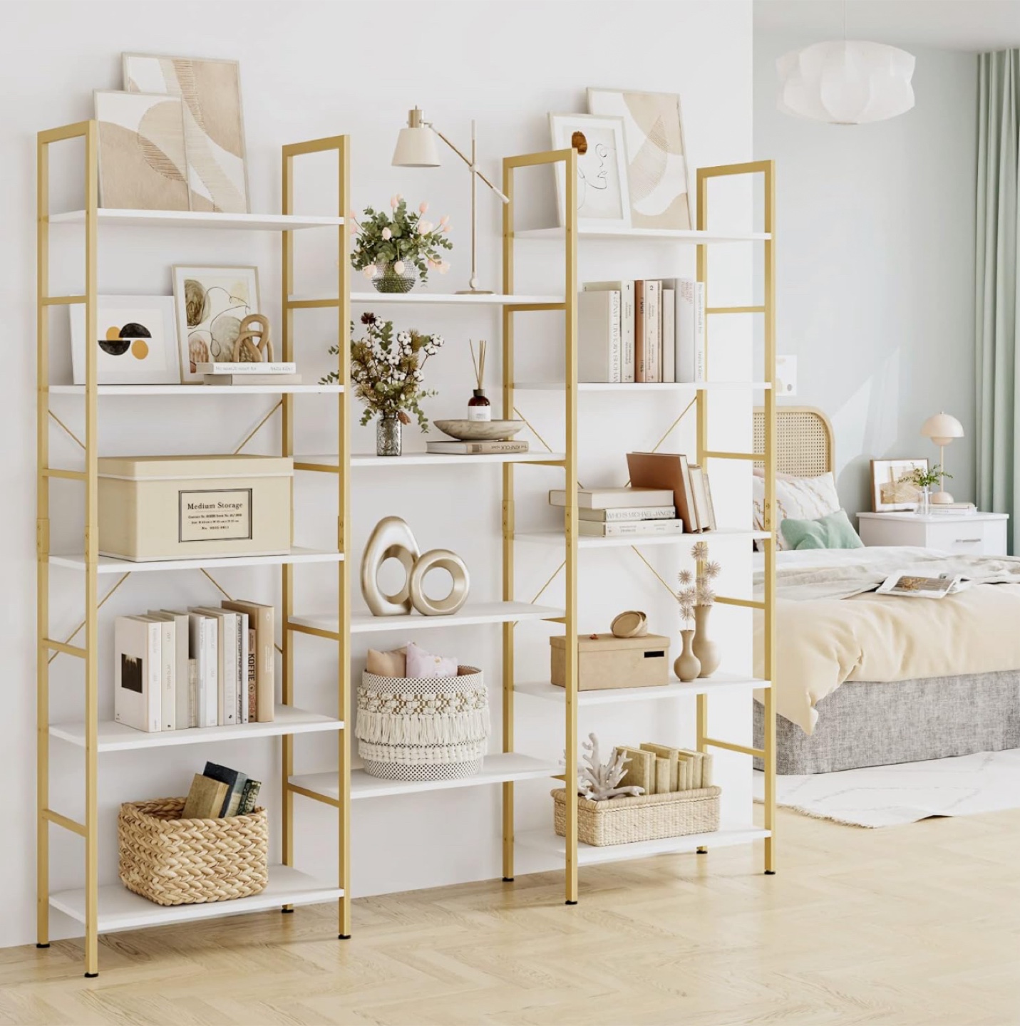 Gold & White Bookshelf - photo 2