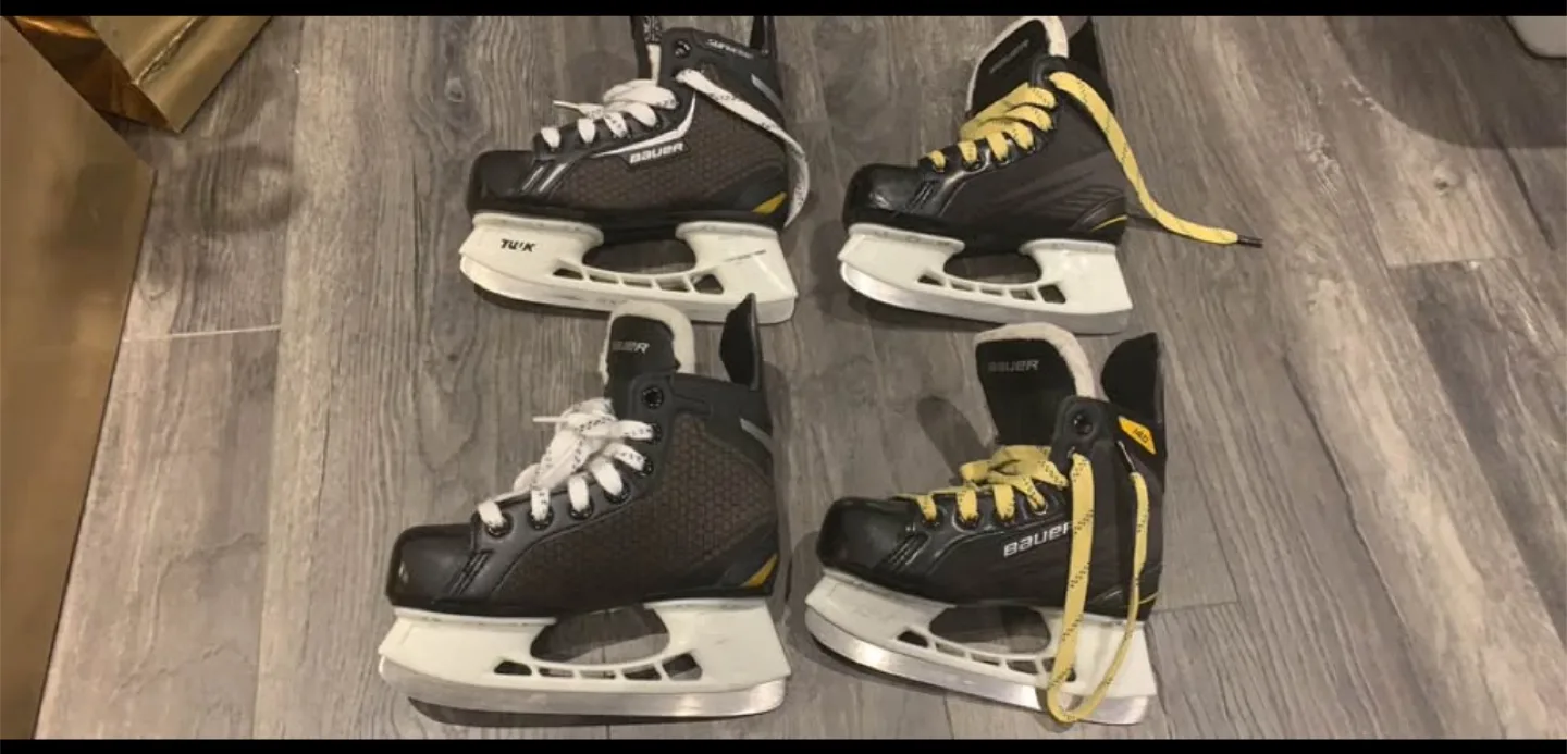 Bauer Ice Skates - Size US 1 Youth &  US Y12 thumbnail