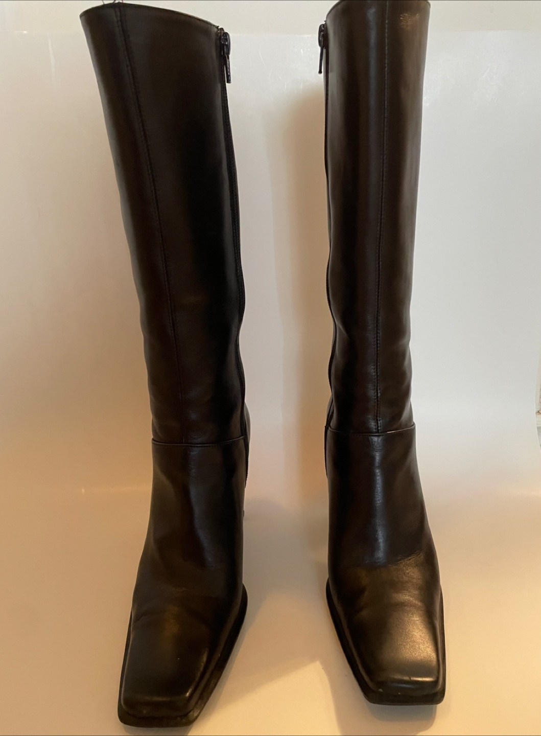 Mid high fashion leather boots #7