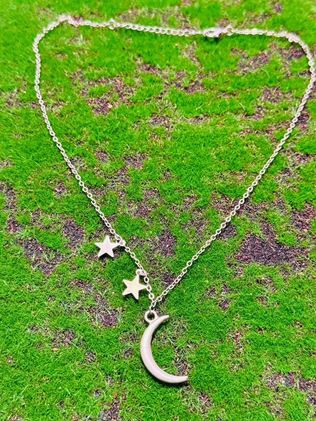Silver Moon and Stars Necklace thumbnail