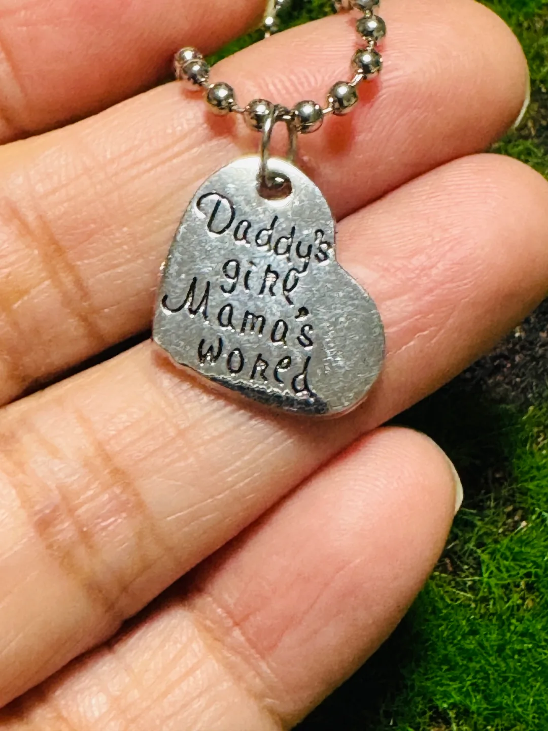 Heart Pendant Necklace - Daddy's Girl, Mama's World thumbnail