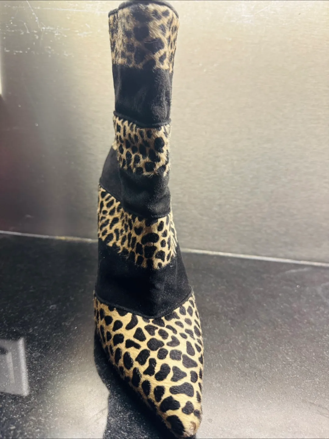 Manolo Blahnik Leopard Print Boots - Size 37 thumbnail