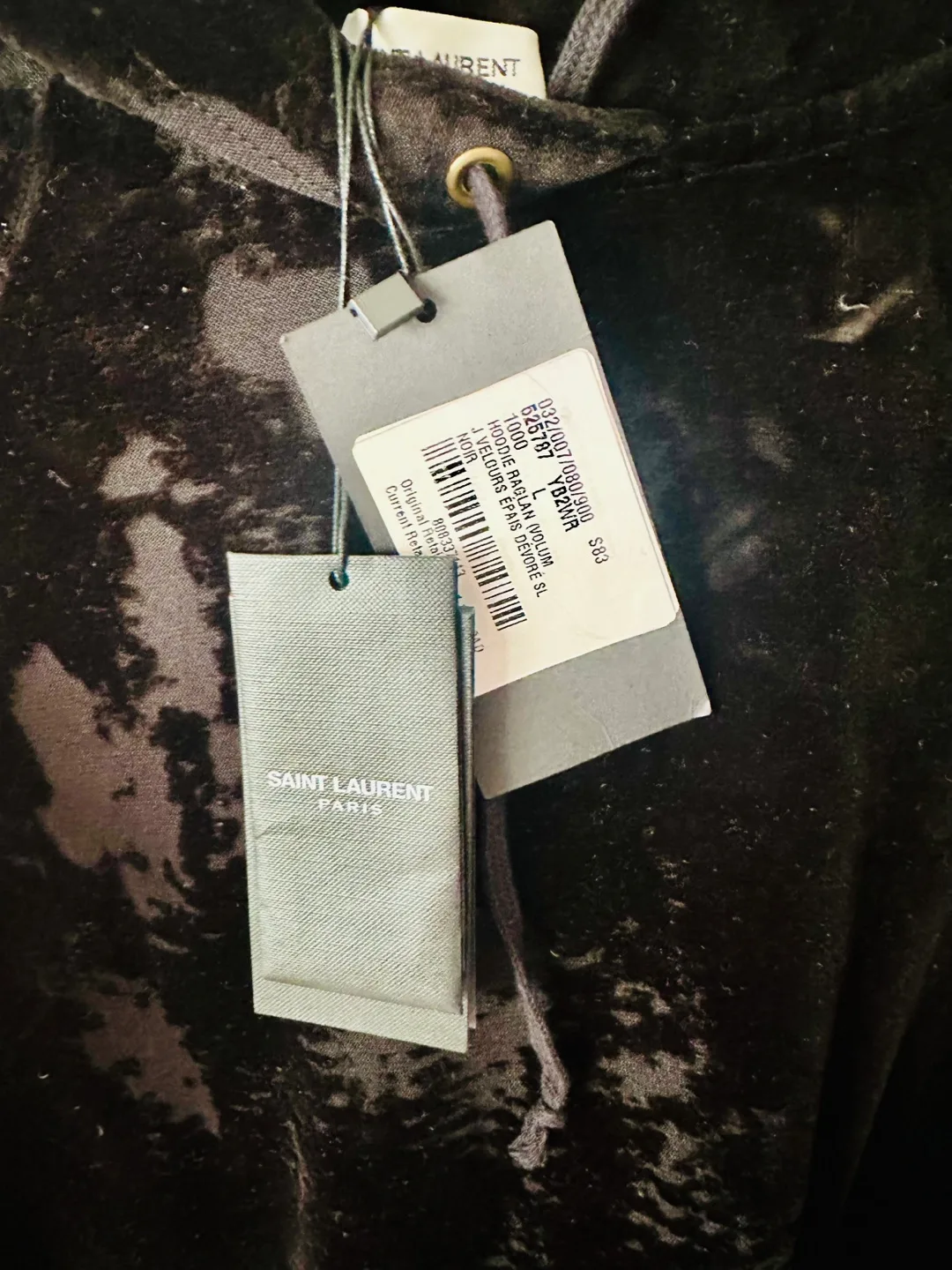 Saint Laurent Hoodie Black Size SL original $1350 image indicator(3)