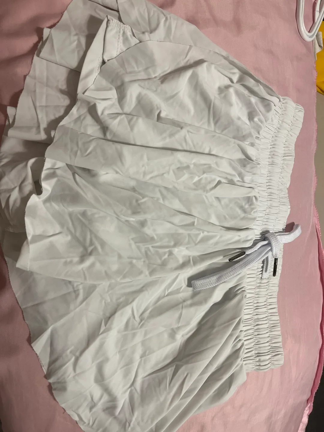 White Nylon/Spandex Shorts - Size S thumbnail