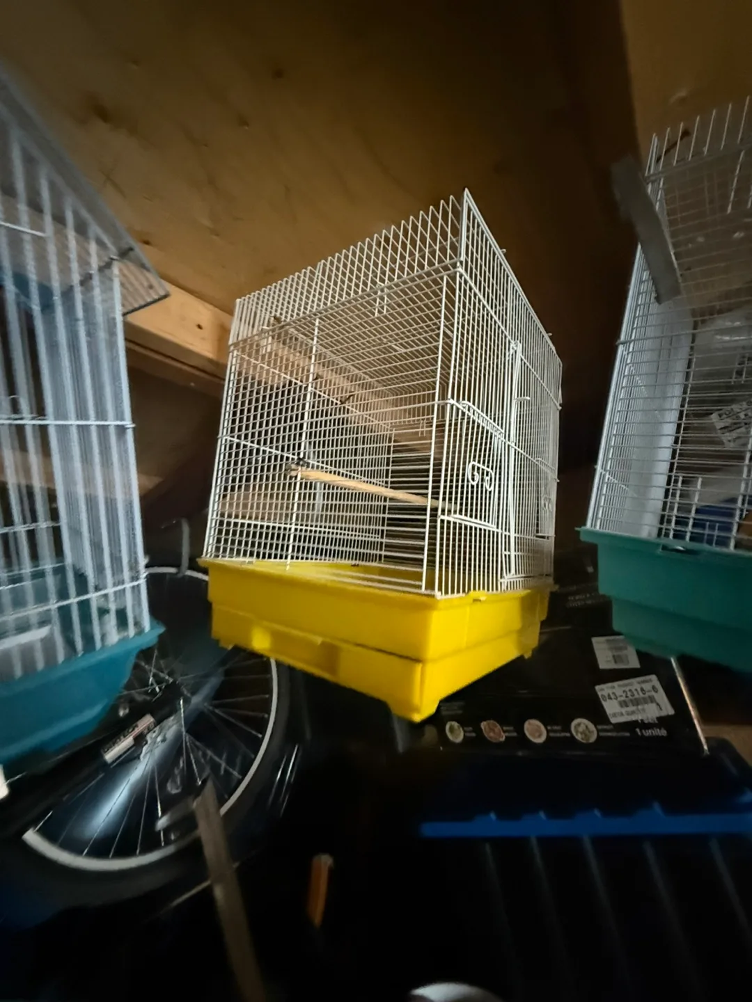Bird Cage - White & Yellow thumbnail