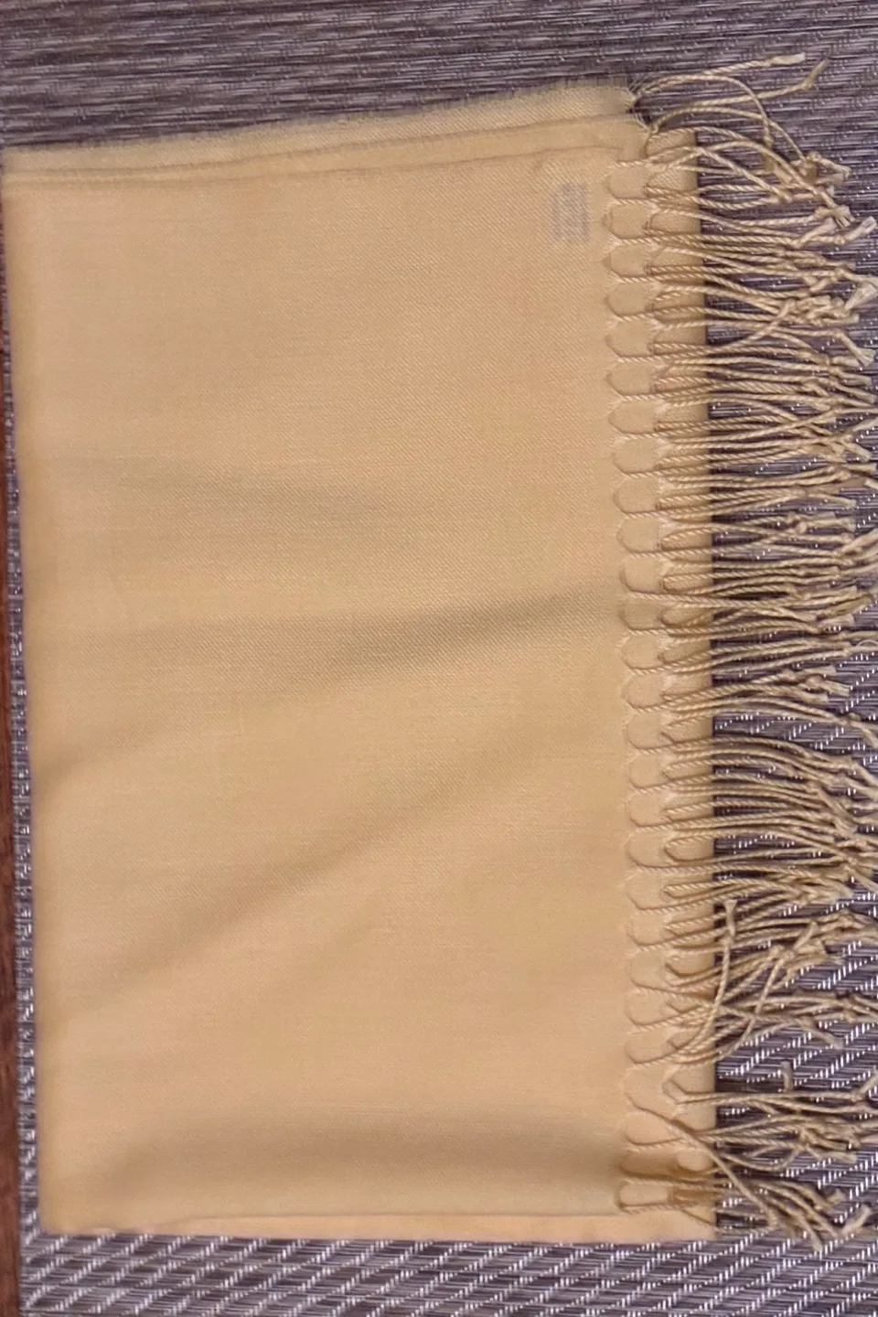 Pastel Yellow/Beige Pashmina Scarf thumbnail