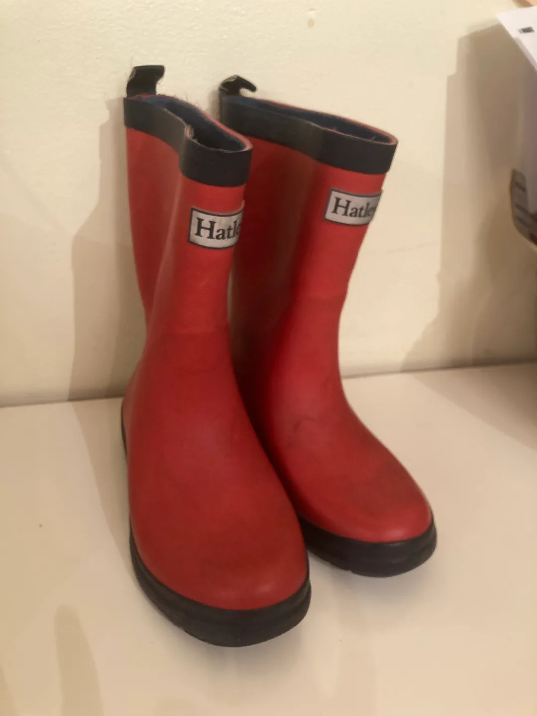 Hatley Red rubber x cotton Rain Boots - Size US 12 thumbnail
