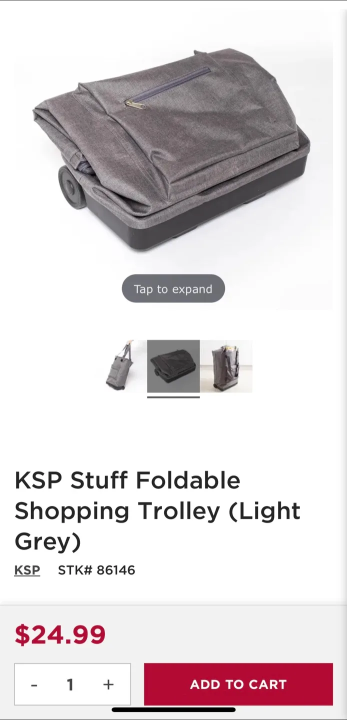 Foldable Shopping Trolley (Light Grey) image indicator(2)