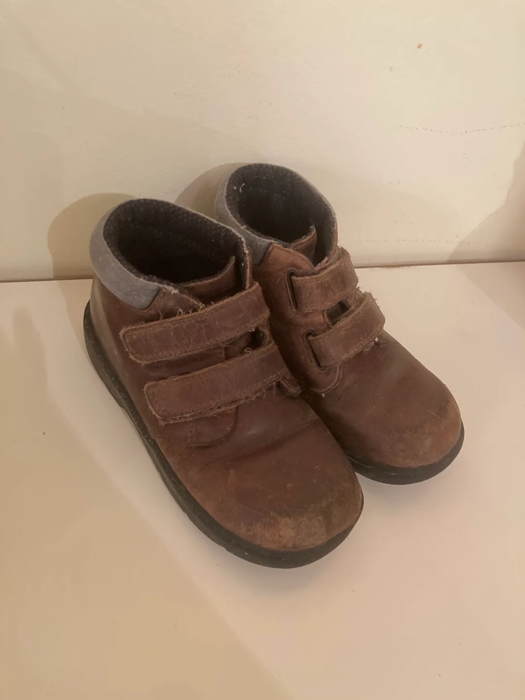 Brown Leather Boots kids Size 12M thumbnail