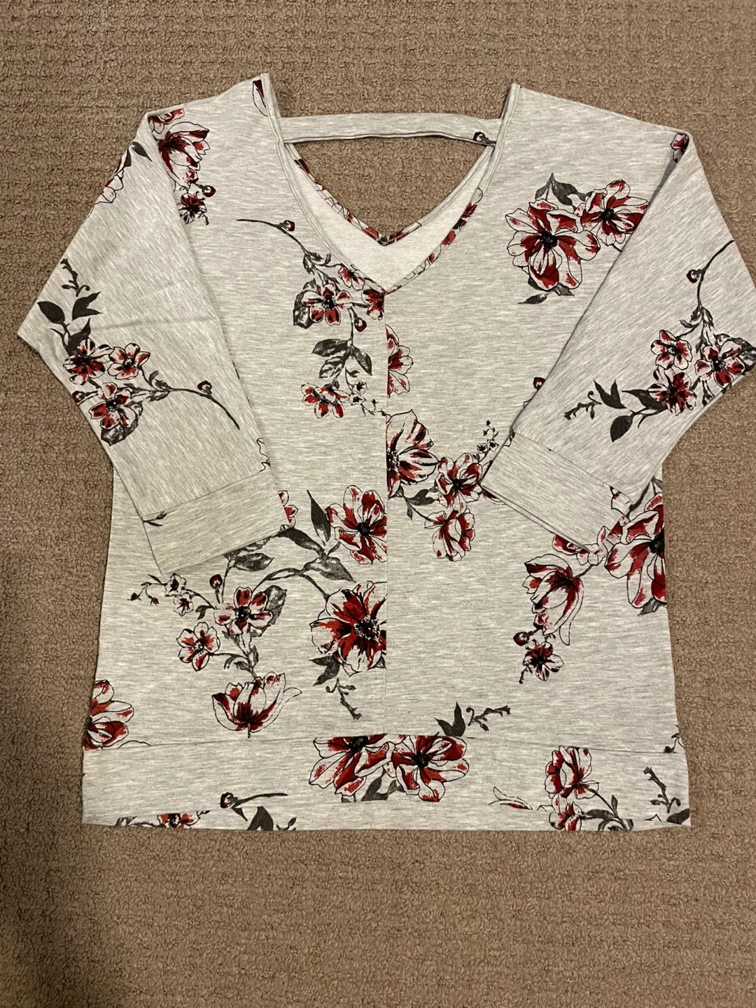 Floral Print Long Sleeve Top