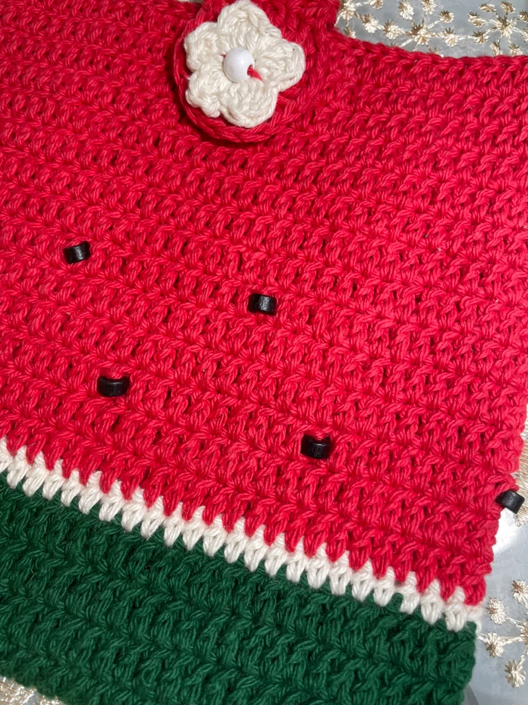 Handmade Crochet Watermelon Bag image indicator(3)