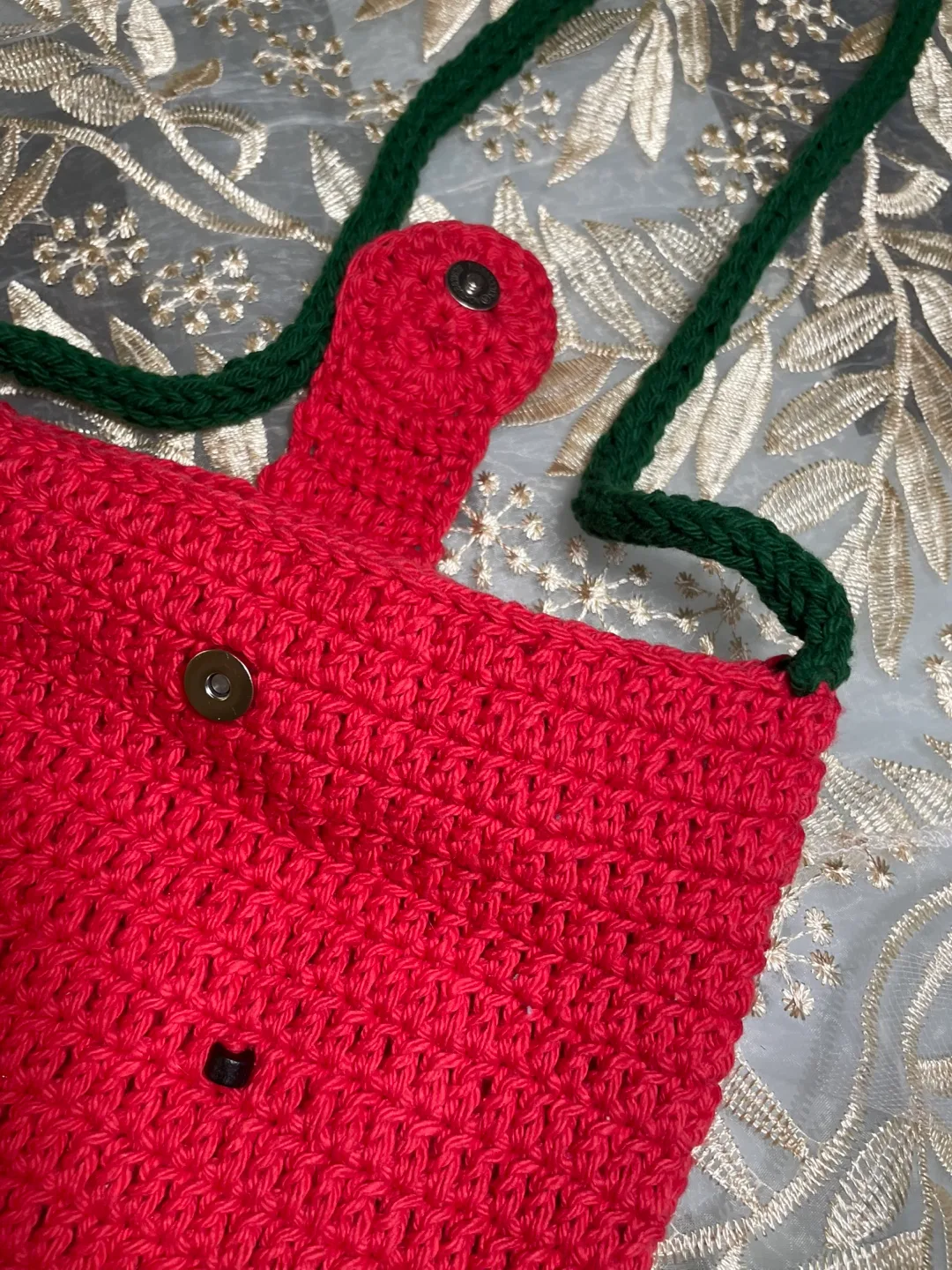 Handmade Crochet Watermelon Bag image indicator(4)