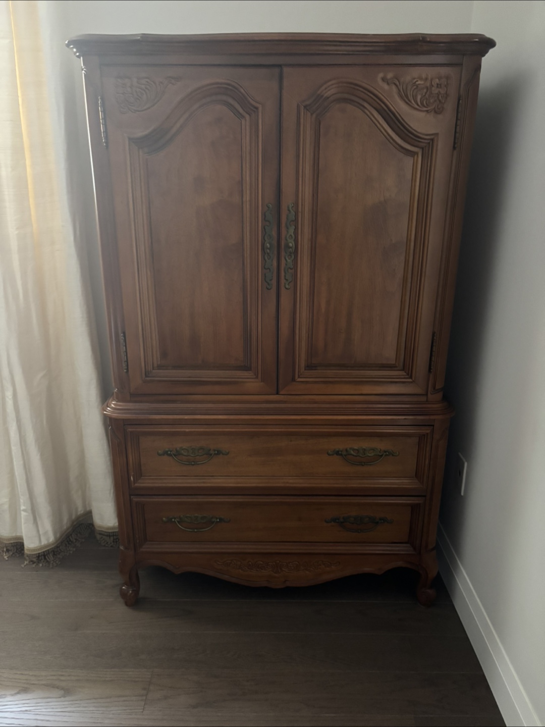 Vintage Brown Wood Bedroom Set - photo 2