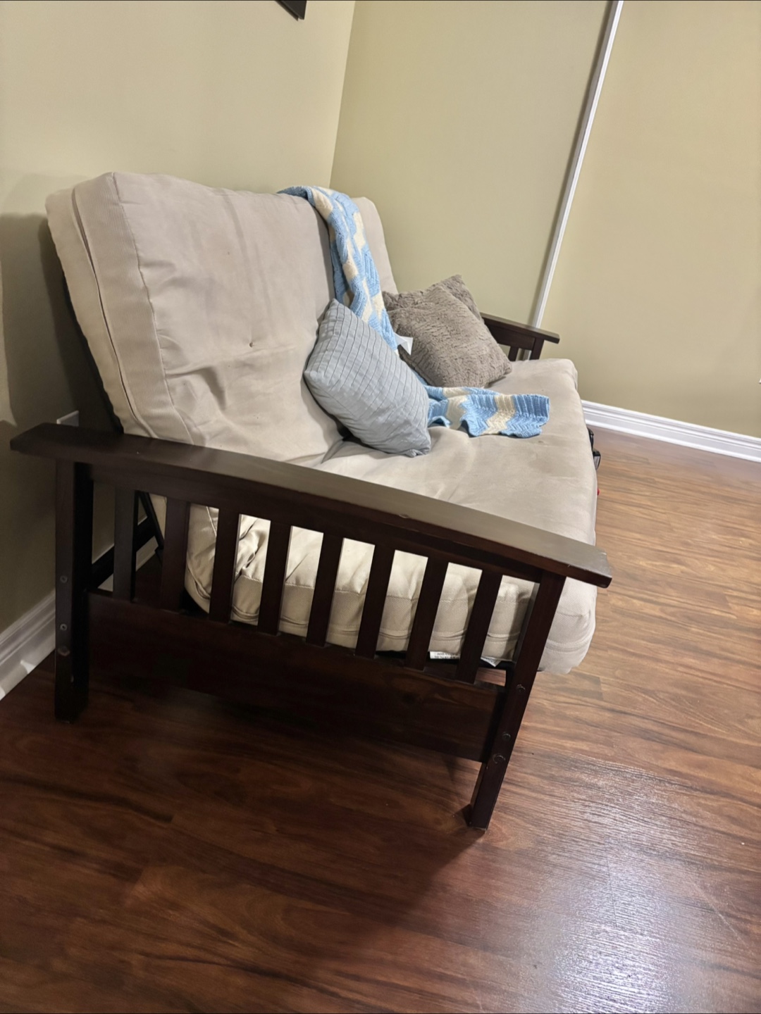 Beige Futon Frame & Mattress