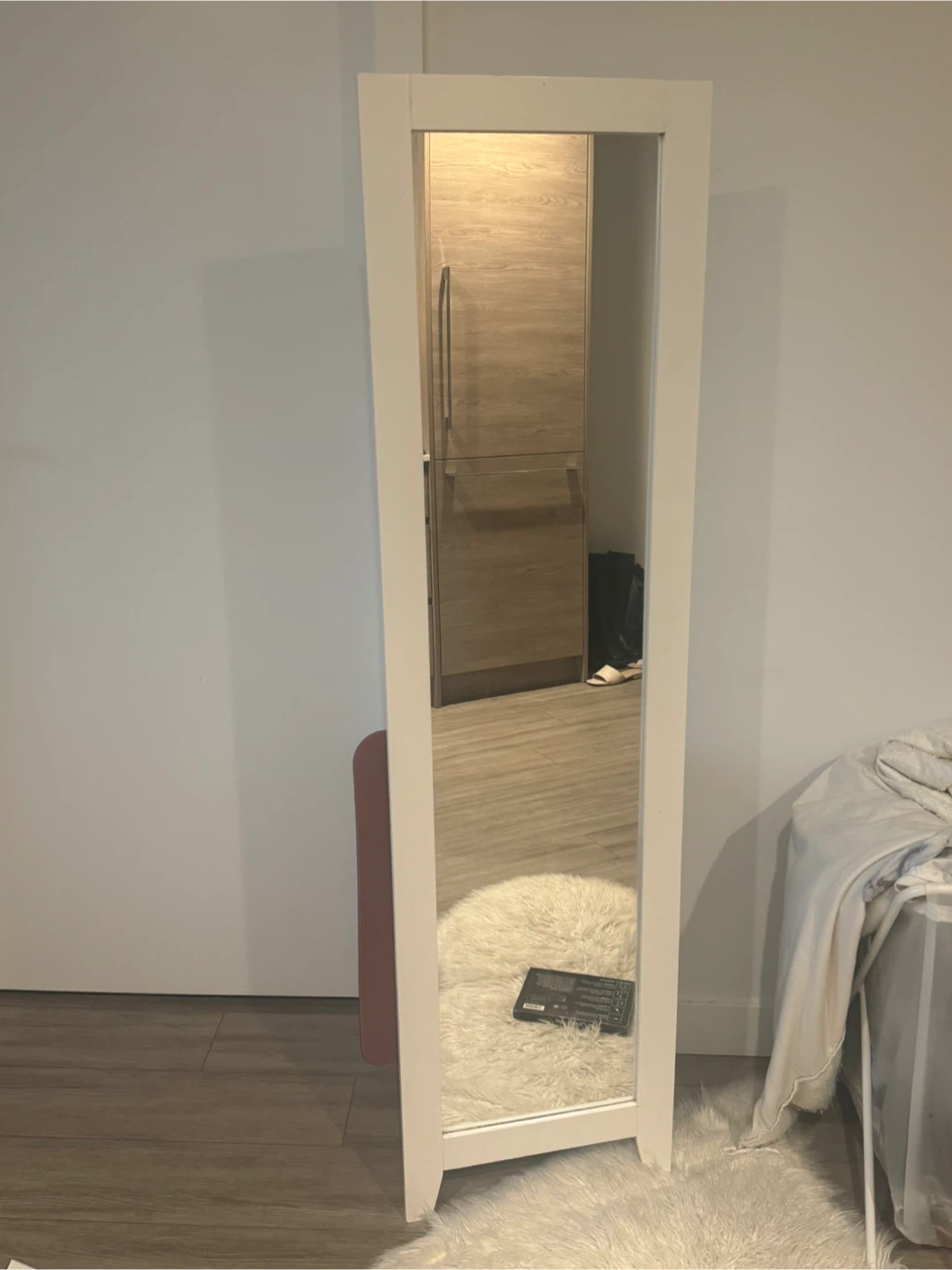Full Length White Framed Mirror