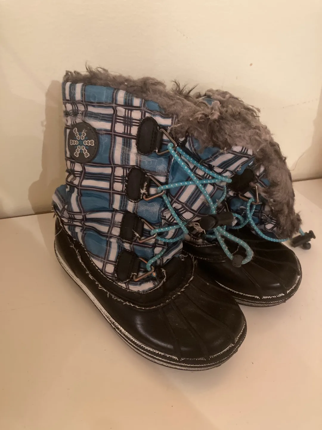 Cougar Plaid kids Winter Boots - size 11M thumbnail
