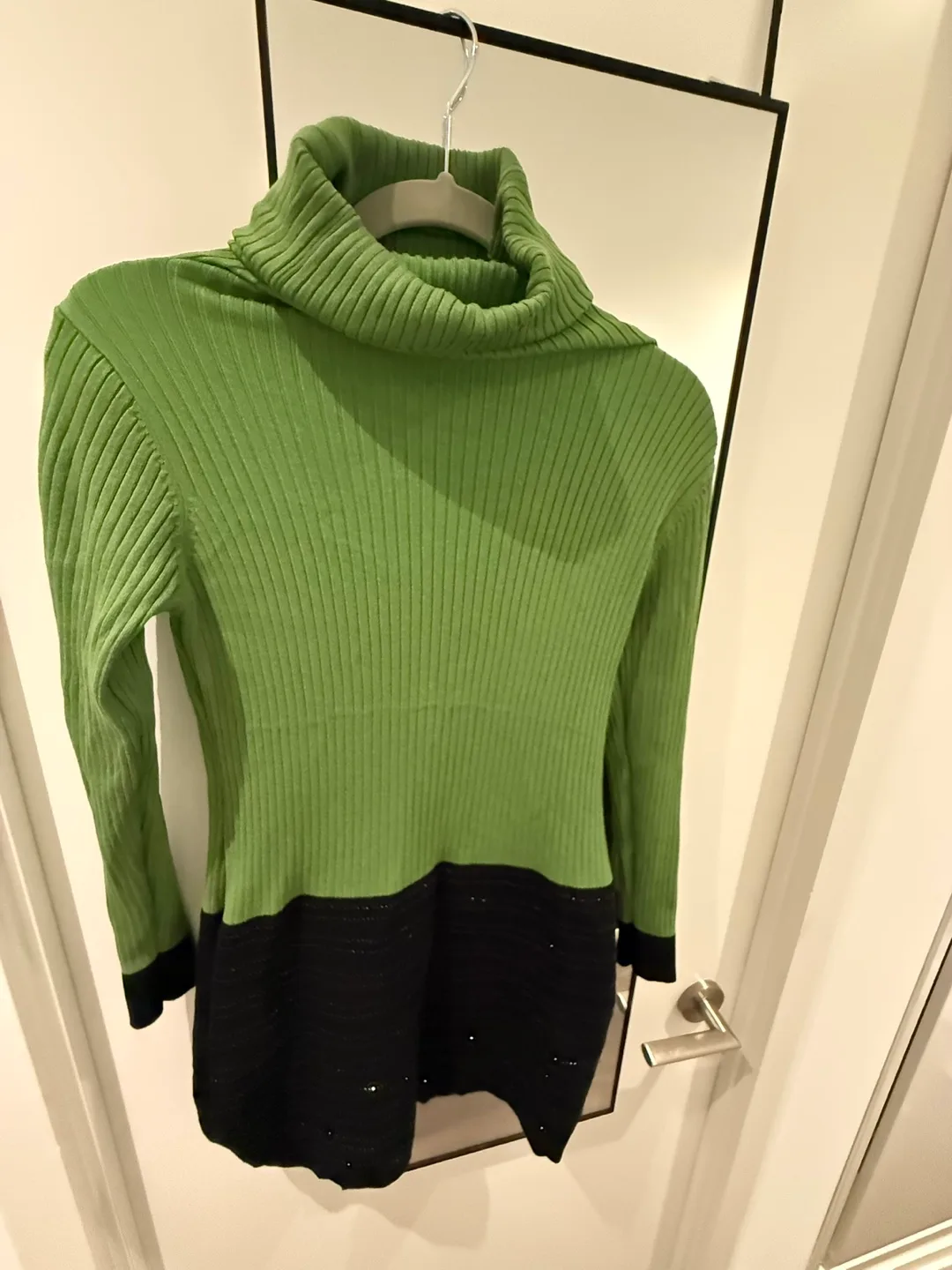 Green & Black Knit Turtleneck Dress image indicator(4)