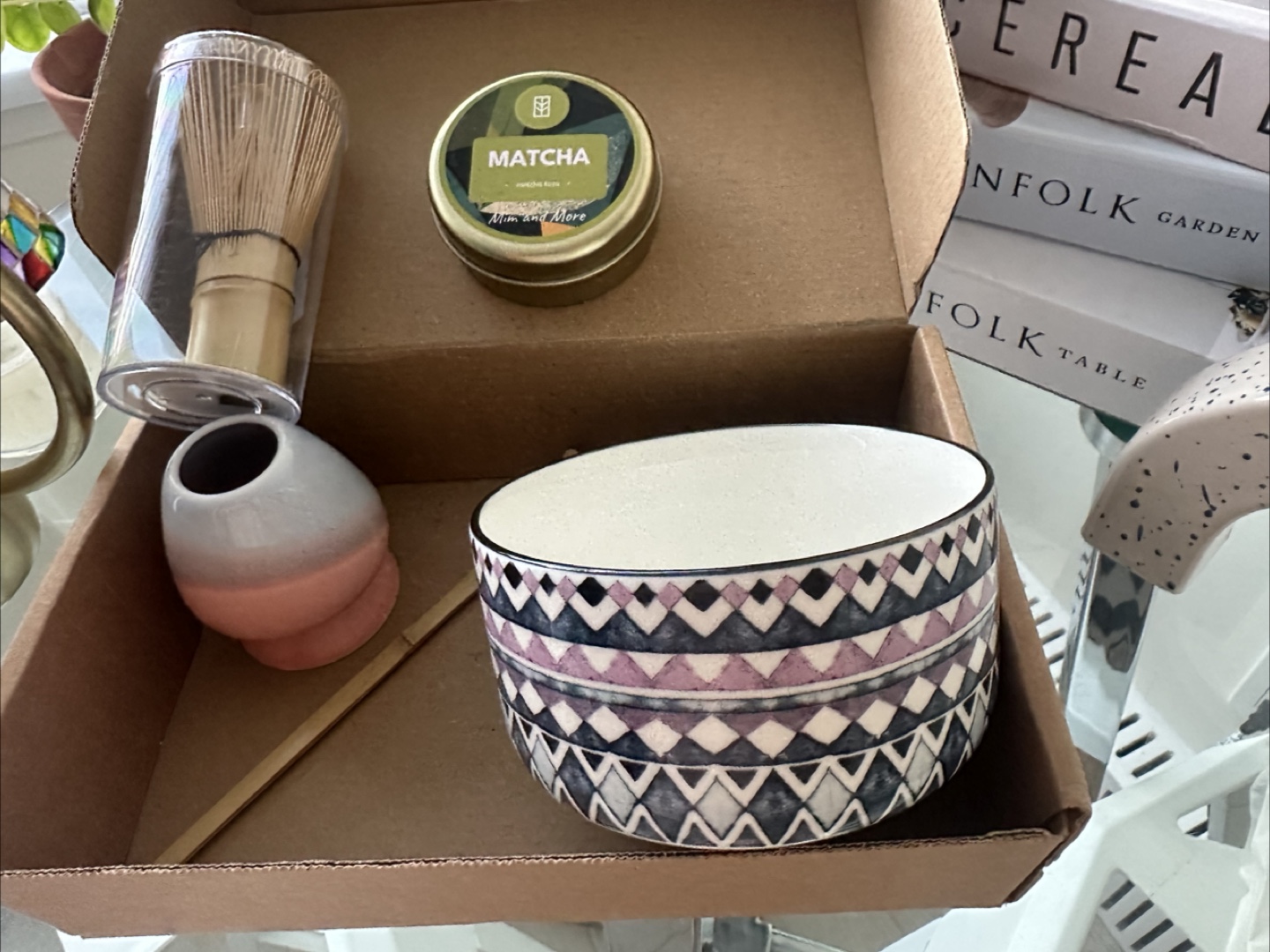 Matcha Tea Set with Bowl, Whisk, and More