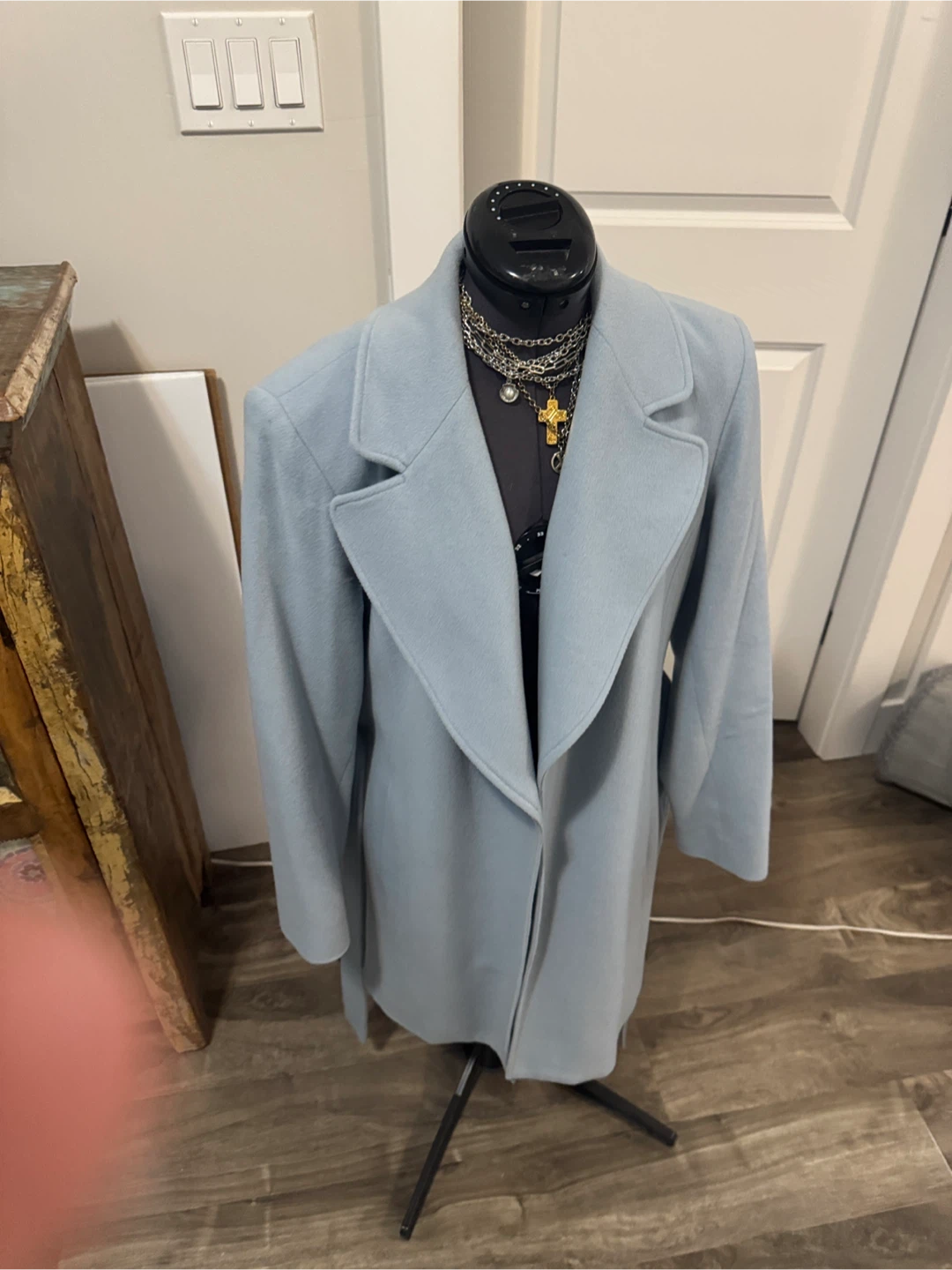 Louben wool x cashmere Light Blue Trench Coat - photo 3