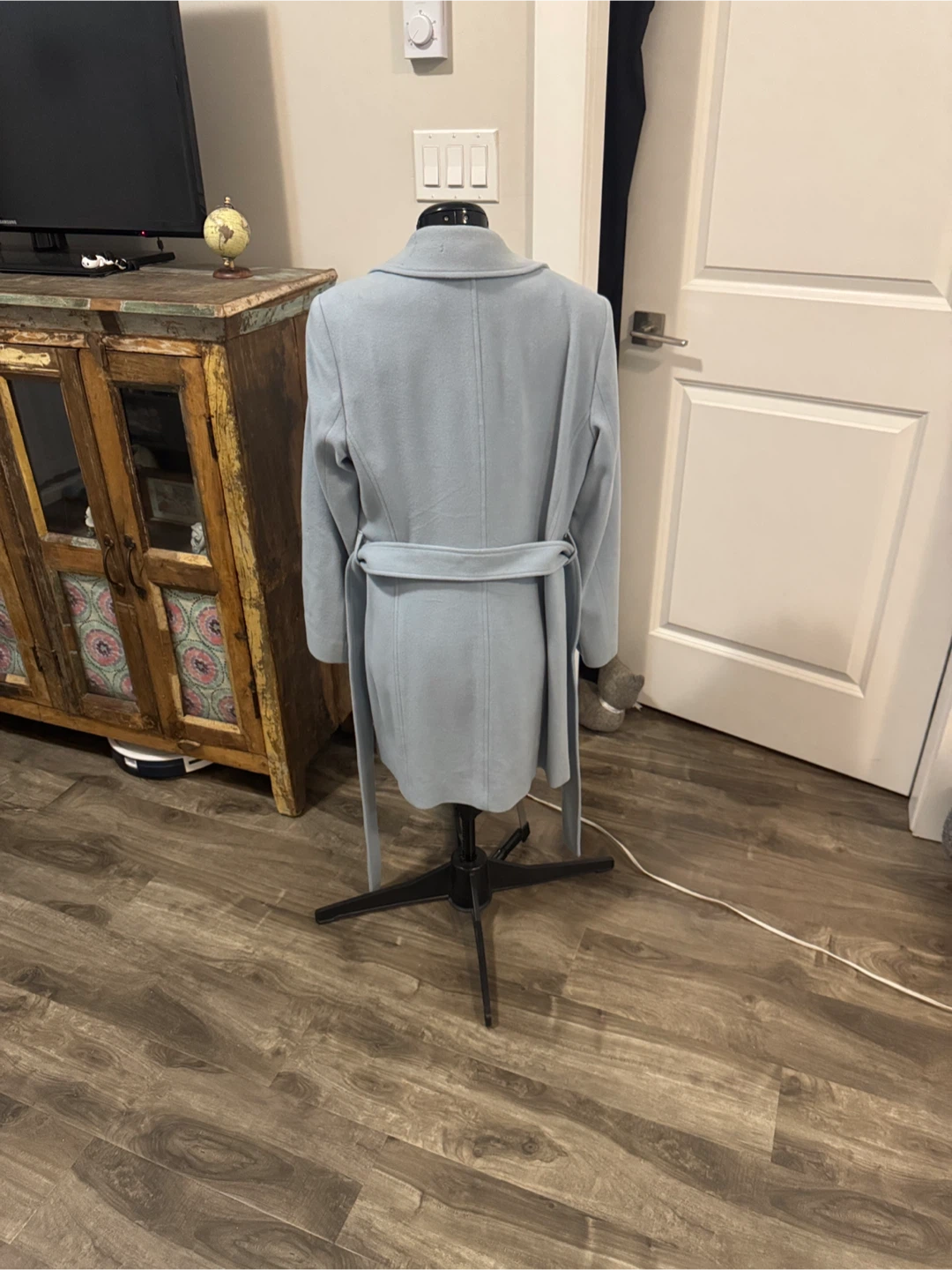 Louben wool x cashmere Light Blue Trench Coat - photo 5