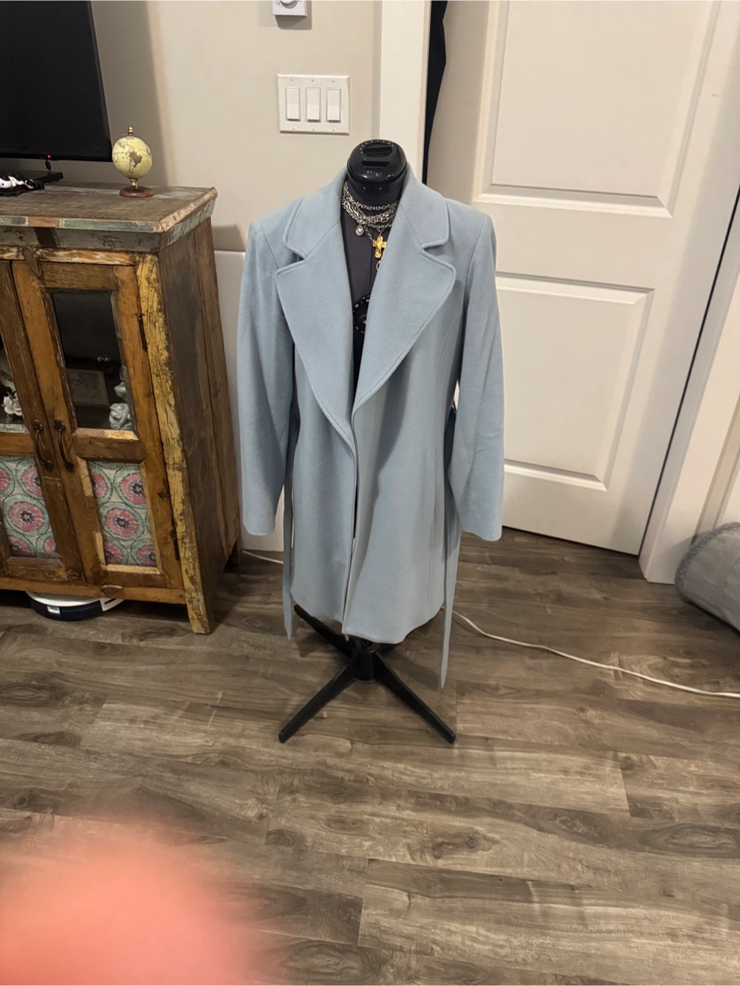 Louben wool x cashmere Light Blue Trench Coat - photo 2