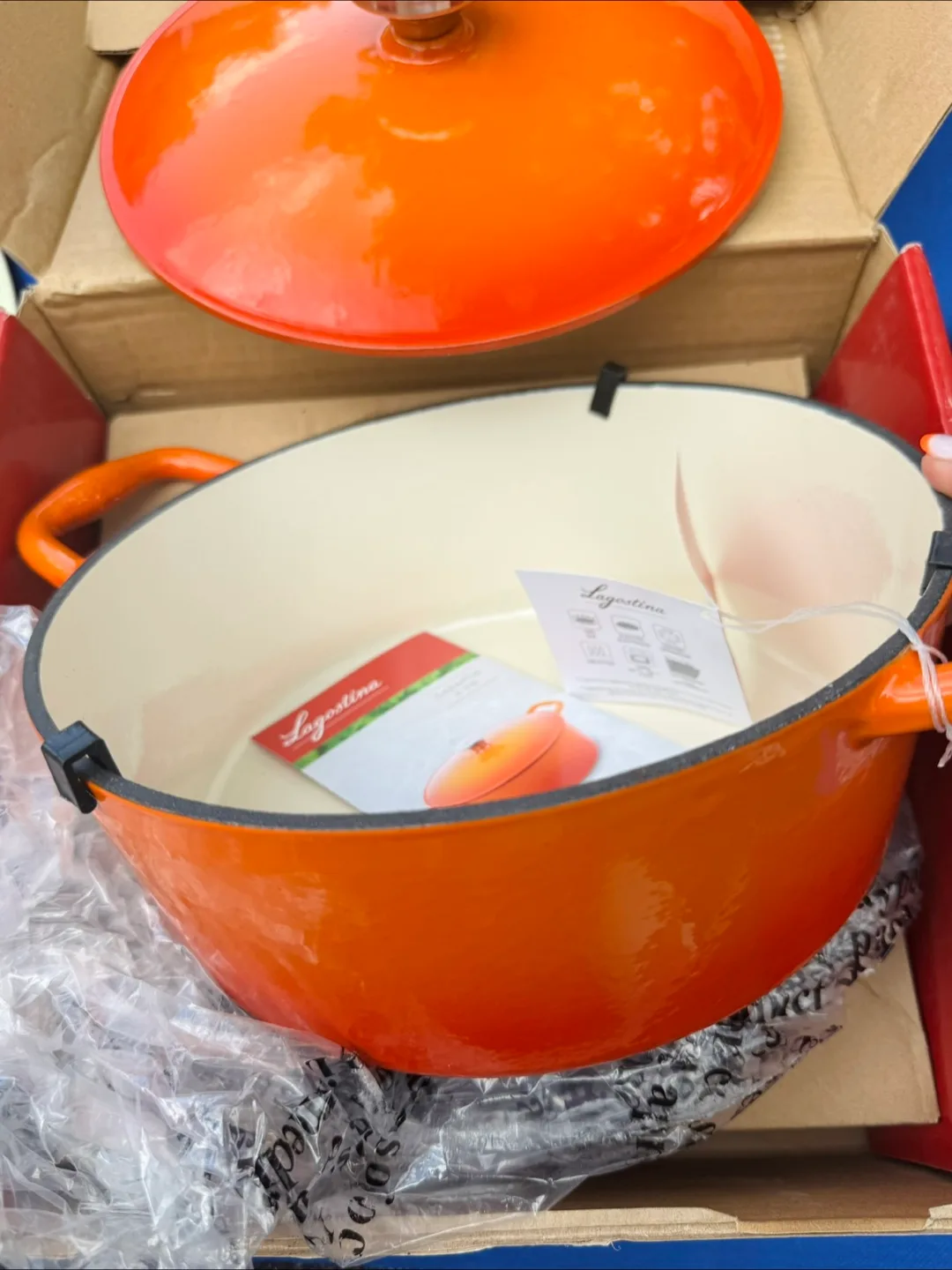 NEW Lagostina Enamelled Cast Iron Casserole 4 qt -NIB image indicator(3)